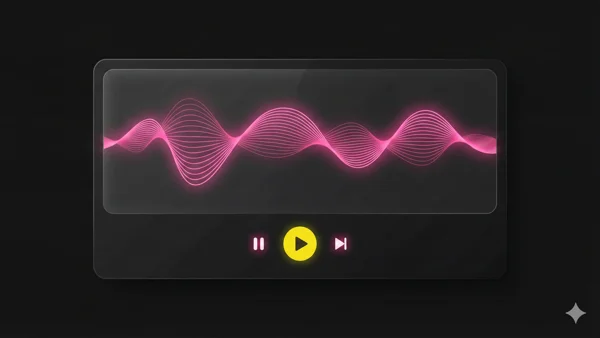 Audio mode with waveform visualization