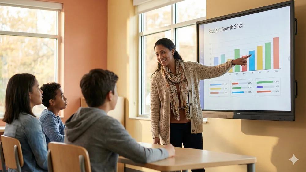 Teacher in classroom setting